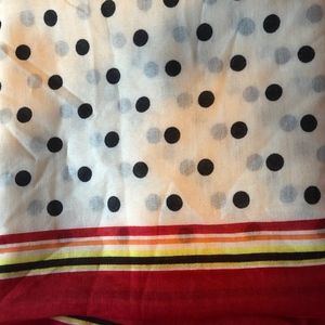 2 Chic Black/White Polka Dots Scraf